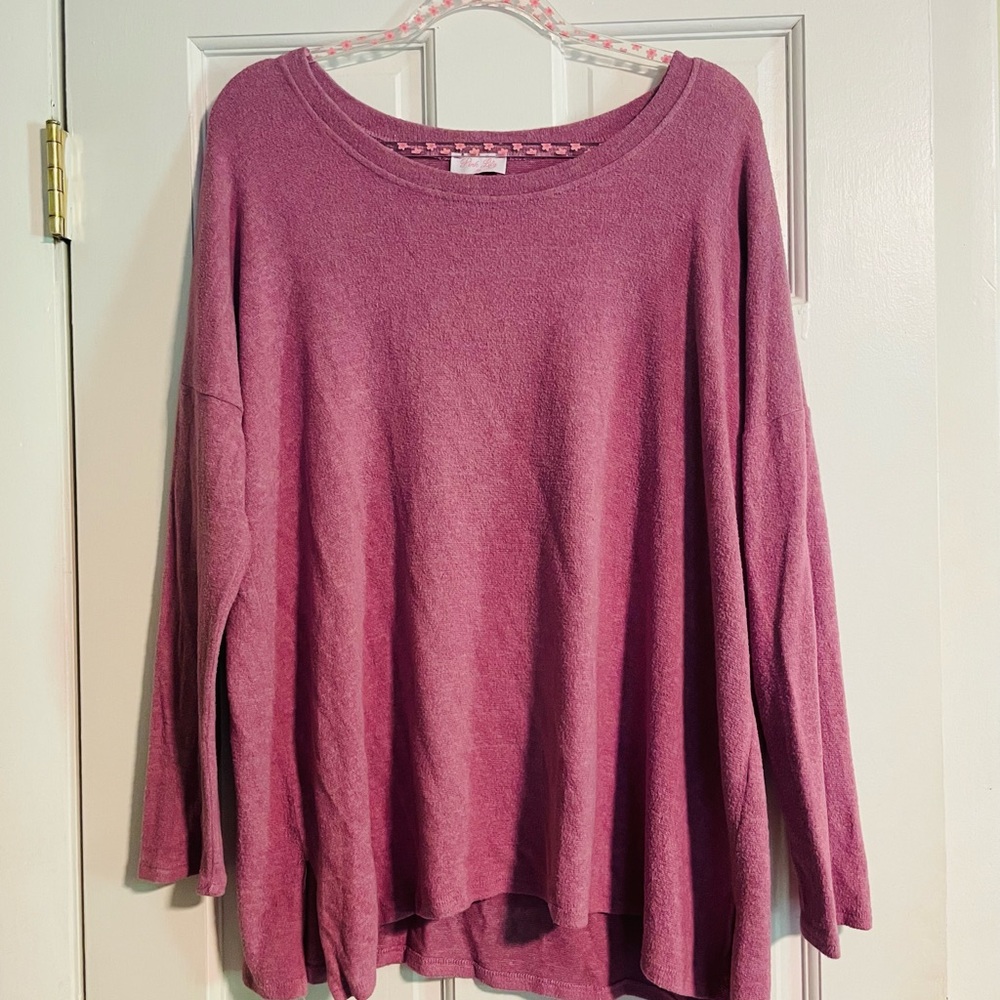 Pink Lily Pink Knit Sweater size medium